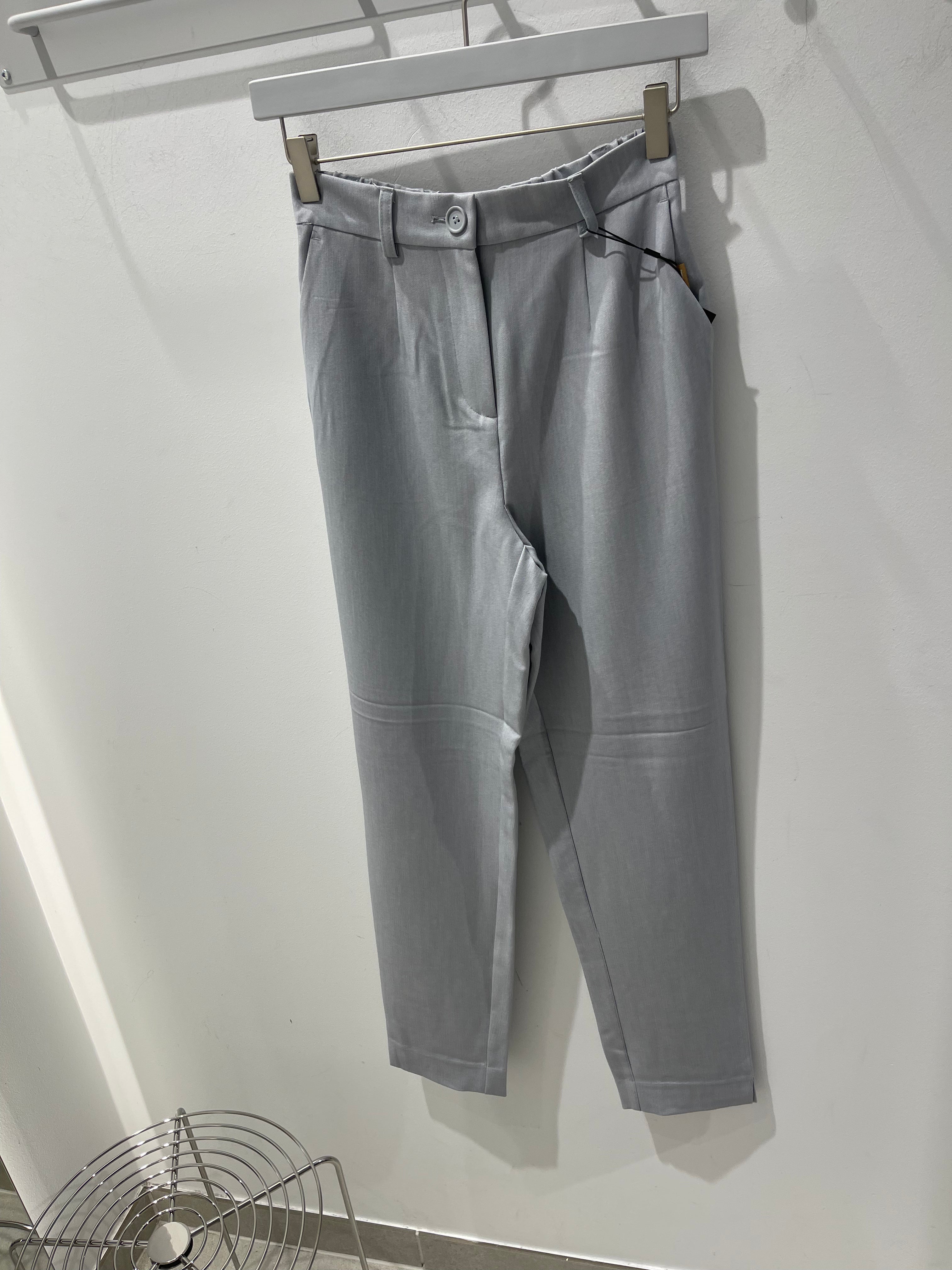 PCKAMIL Trousers - Light Grey Melange